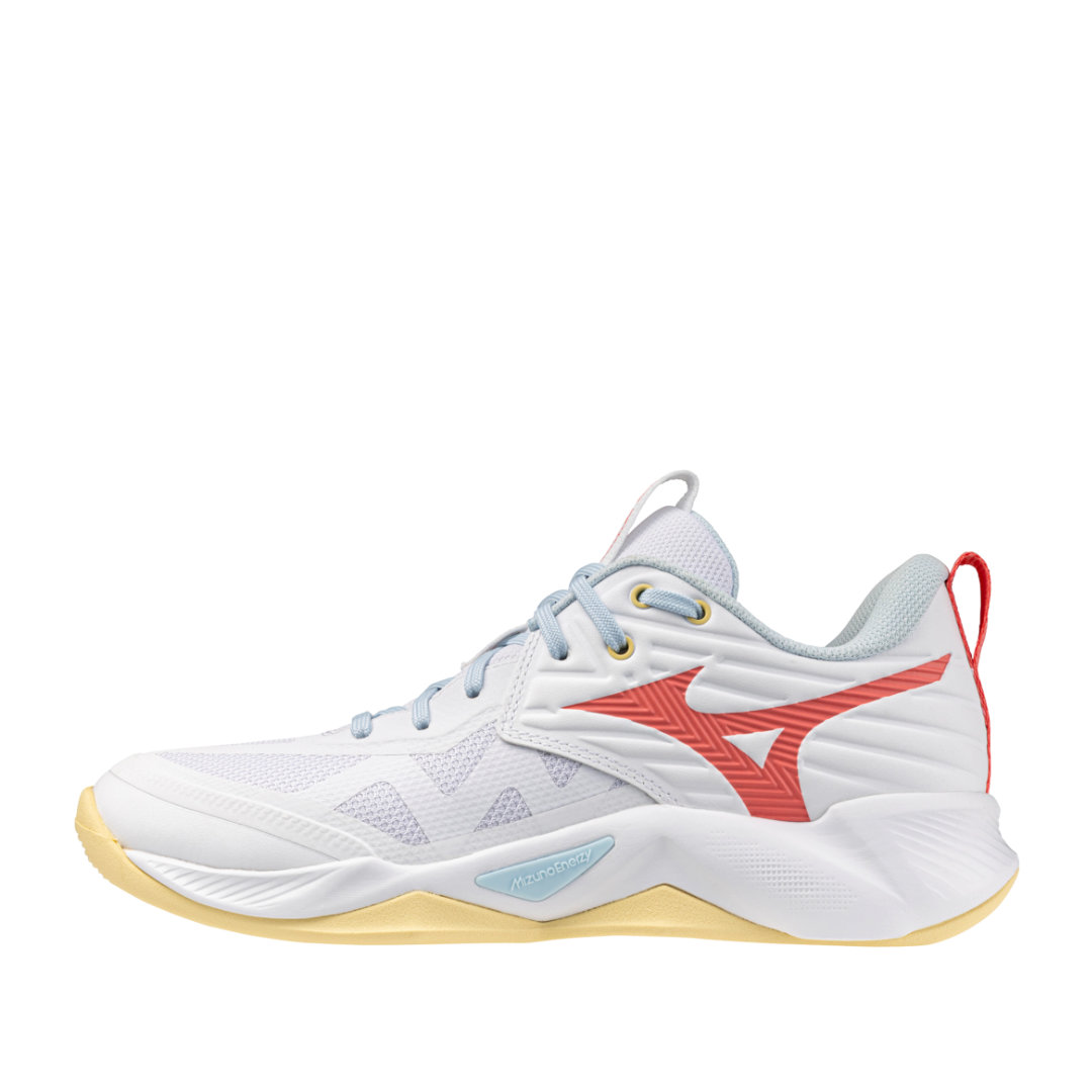 Tenis de Voleibol Mizuno Wave Momentum Pro White Calypso Coral Mujer