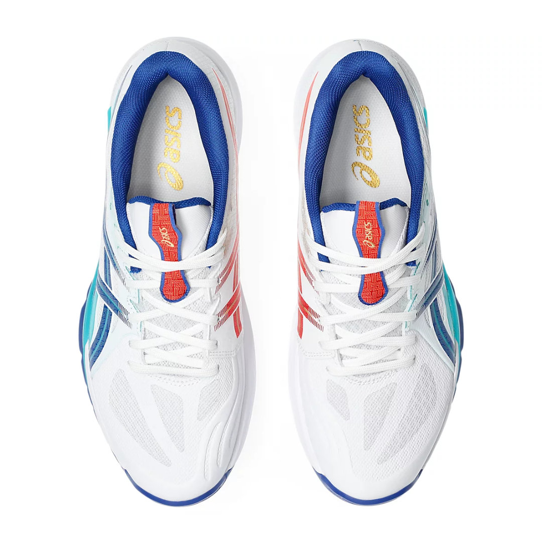 Tenis de Voleibol Asics Powerbreak FF White Asics Blue Hombre