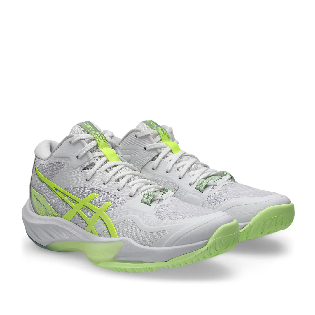 Tenis de Voleibol Asics Sky Elite FF MT 4 White Illuminate Yellow Mujer
