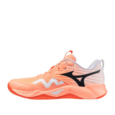 Tenis de Voleibol Mizuno Wave Momentum 4 Pro Flamingo Coral White Mujer